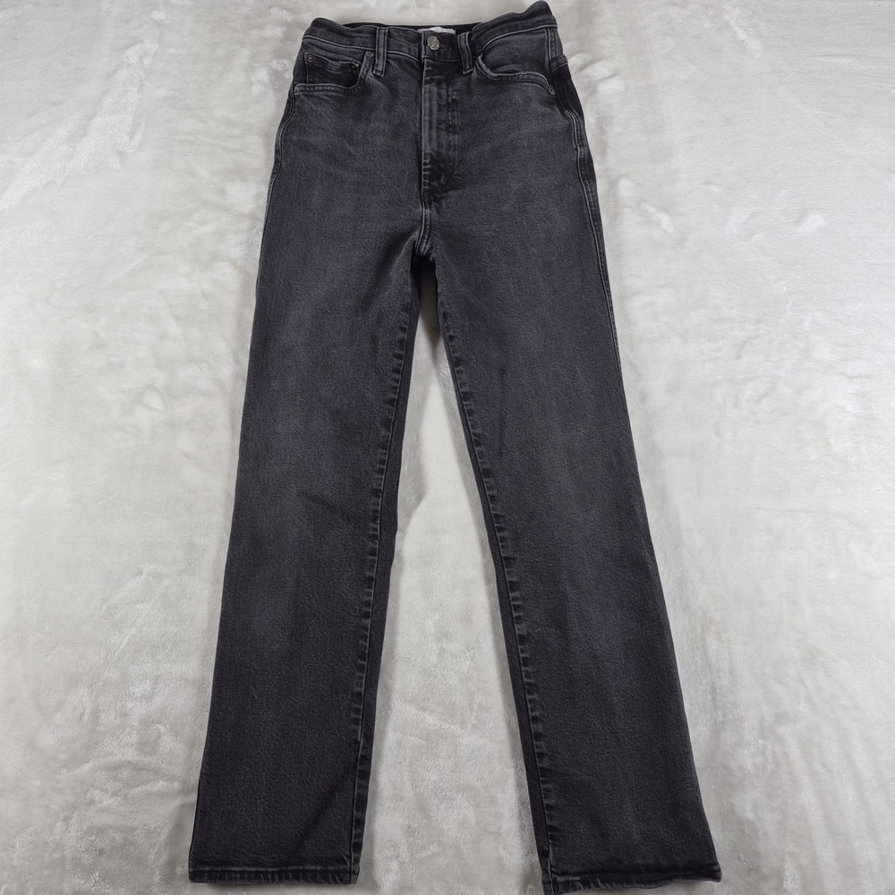 Agolde Pinch Waist Jeans Women's 25x28 Black Denim High Rise Kick Casual Comfort